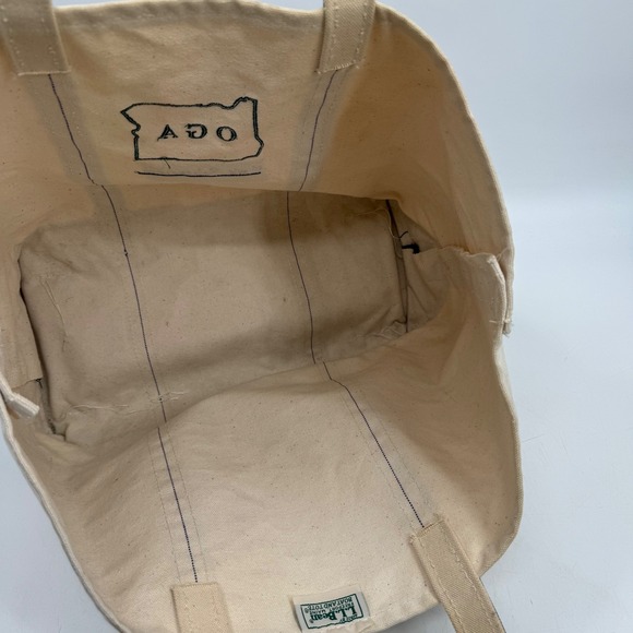 Vintage LL Bean Boat and Tote Bag Canvas Green Oregon OGA Graphic - Picture 10 of 13